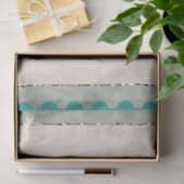 ヴィンテージ冬の雪の花飾りとダマスクのポストカード 薄葉紙 (ギフト)