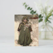 ヴィンテージ冬の雪姫 ポストカード (スタンド正面)