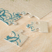 ヴィンテージ冬の雪片かわいい素朴な雪片 ジグソーパズル (側面)