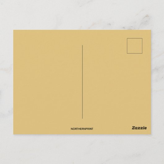 ヴィンテージ冬の風景と宝石が新年を迎える ポストカード (裏面)