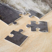 ヴィンテージ冬の風車の雪景色 ジグソーパズル (側面)