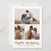 ヴィンテージ冬オレンジ3フォトコラージュ シーズンカード (正面)