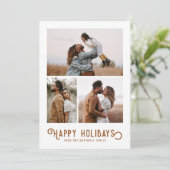 ヴィンテージ冬オレンジ3フォトコラージュ シーズンカード (スタンド正面)