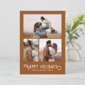 ヴィンテージ冬オレンジ3フォトコラージュ シーズンカード (スタンド正面)