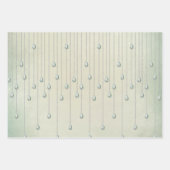 ヴィンテージ冬ティール（緑がかった色）サイビクトリアンンエレガント ラッピングペーパーシート (正面2)