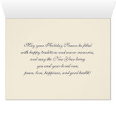 ヴィンテージ冬パリのシーンクリスマスカード (内部横(下))