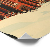 ヴィンテージ冬ベルファスト旅行 ポスター (角)