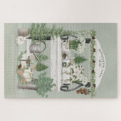 ヴィンテージ冬モダン園カートジグソーパズル ジグソーパズル (横)