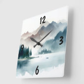 ヴィンテージ冬場 スクエア壁時計 (傾斜)