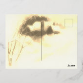 ヴィンテージ冬場 箔シーズンポストカード (裏面)