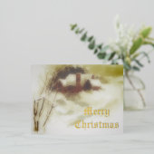 ヴィンテージ冬場 箔シーズンポストカード (立ち正面)