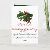 ヴィンテージ冬季クリスマスカード シーズンカード (裏面)