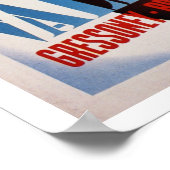 ヴィンテージ冬季ハイキングイタリアンアルプス旅行 ポスター (角)