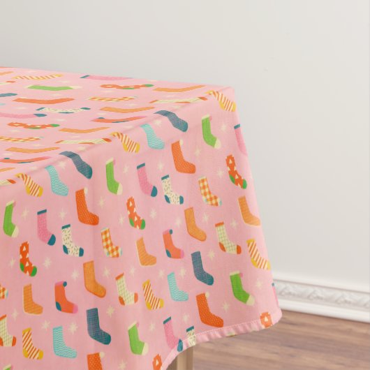 ヴィンテージ冬季幾何学靴下スター テーブルクロス (インサイチュ)