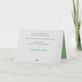 ヴィンテージ冬景色、馬、スリーハー折り紙カード カード (裏面)