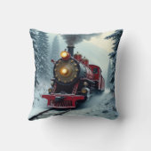 ヴィンテージ冬用蒸気機関車 クッション (裏面)