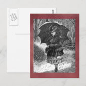 ヴィンテージ冬葉書 ポストカード (正面/裏面)