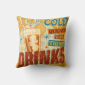 ヴィンテージ冷たい飲み物のメタルサイン。ヴィンテージ、ソーダ、 クッション (裏面)