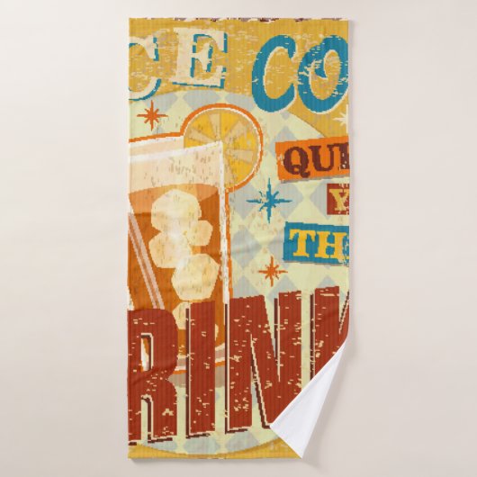 ヴィンテージ冷たい飲み物のメタルサイン。ヴィンテージ、ソーダ、 バスタオル (バスタオル)