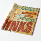 ヴィンテージ冷たい飲み物のメタルサイン。ヴィンテージ、ソーダ、 ラッピングペーパー (アンロールド)