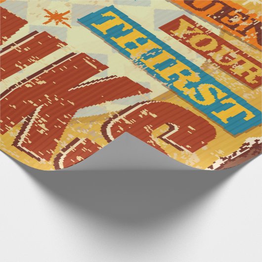 ヴィンテージ冷たい飲み物のメタルサイン。ヴィンテージ、ソーダ、 ラッピングペーパー (角)