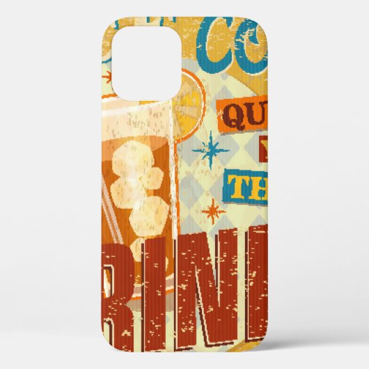 ヴィンテージ冷たい飲み物のメタルサイン。ヴィンテージ、ソーダ、 Case-Mate iPhoneケース (裏面)