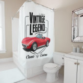 ヴィンテージ凡例（赤） シャワーカーテン (インサイチュ)