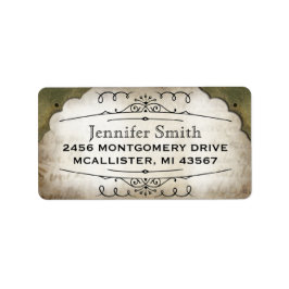 ヴィンテージ処理紙スクリプト住所 シール