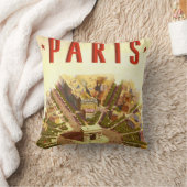 ヴィンテージ凱旋門，パリ，フランス旅行アート クッション (ブランケット)