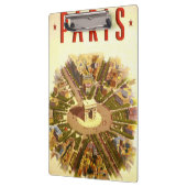 ヴィンテージ凱旋門，パリ，フランス旅行アート クリップボード (左)