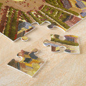 ヴィンテージ凱旋門，パリ，フランス旅行アート ジグソーパズル (側面)