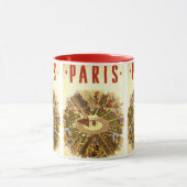 ヴィンテージ凱旋門,パリ,フランス旅行アート マグカップ (中央)