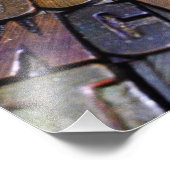 ヴィンテージ凸型組織 フォトプリント            (角)