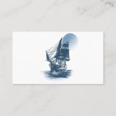 ヴィンテージ出帆船-背景色の選択 名刺 (裏面)
