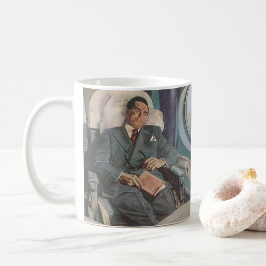 ヴィンテージ出張読機内 コーヒーマグカップ (ドーナツ)