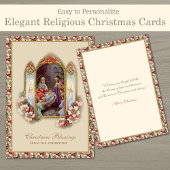 ヴィンテージ出生イエスメアリージョセフフローラ カード