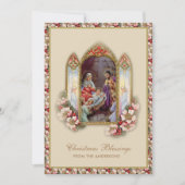 ヴィンテージ出生イエスメアリージョセフフローラ カード (正面)