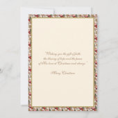 ヴィンテージ出生イエスメアリージョセフフローラ カード (裏面)