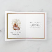 ヴィンテージ出生イエズス宗教的マリアン十字架 カード (内部)