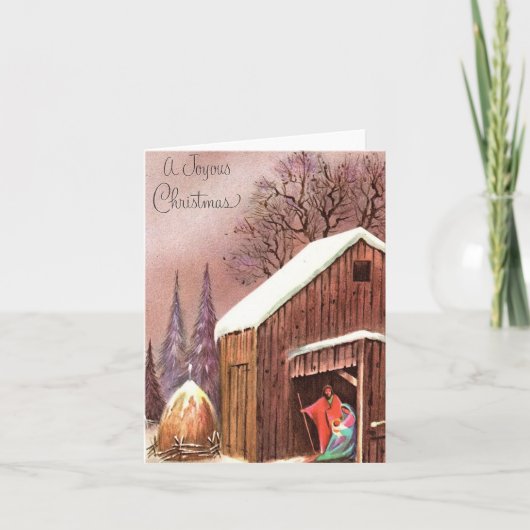 ヴィンテージ出生クリスマスカード カード (正面)