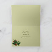 ヴィンテージ出生クリスマスカード シーズンカード (内部)