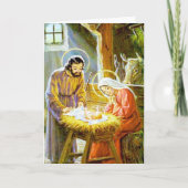 ヴィンテージ出生クリスマスカード シーズンカード (正面)