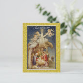 ヴィンテージ出生クリスマスIクラシック宗教 シーズンポストカード (スタンド正面)