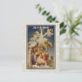 ヴィンテージ出生クリスマスIクラシック宗教 シーズンポストカード (スタンド正面)
