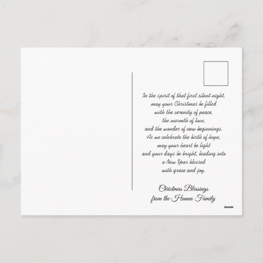 ヴィンテージ出生クリスマスIクラシック宗教 シーズンポストカード (裏面)