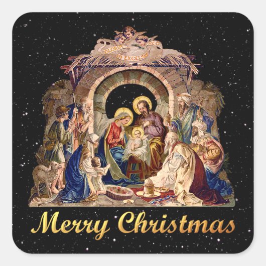 ヴィンテージ出生シール スクエアシール (正面)