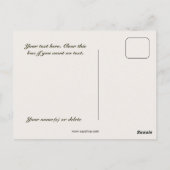 ヴィンテージ出生シーン,ベツレヘムの星 ポストカード (裏面)