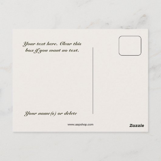 ヴィンテージ出生シーン，ベツレヘムの星 ポストカード (裏面)