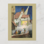 ヴィンテージ出生シーン，ベツレヘムの星 ポストカード (正面)