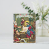 ヴィンテージ出生シーンinベツレヘムのクリスマス ポストカード (スタンド正面)